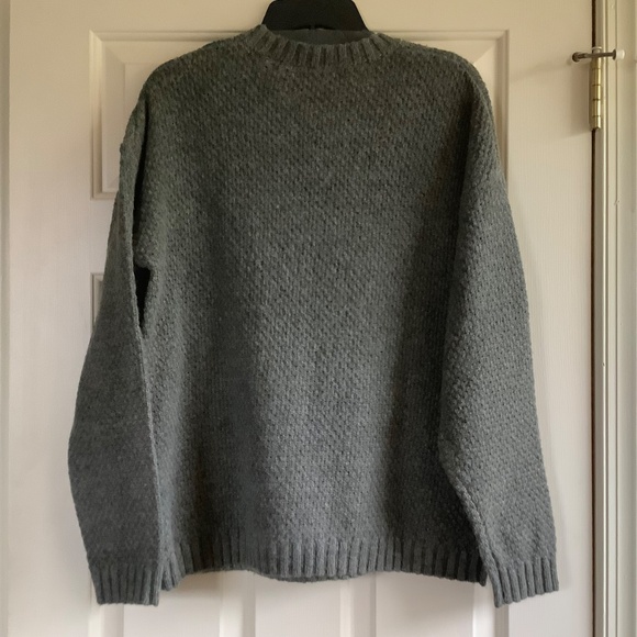 ZARA Men Cable Knit Sweater Gray Green SZ XL - Picture 7 of 16